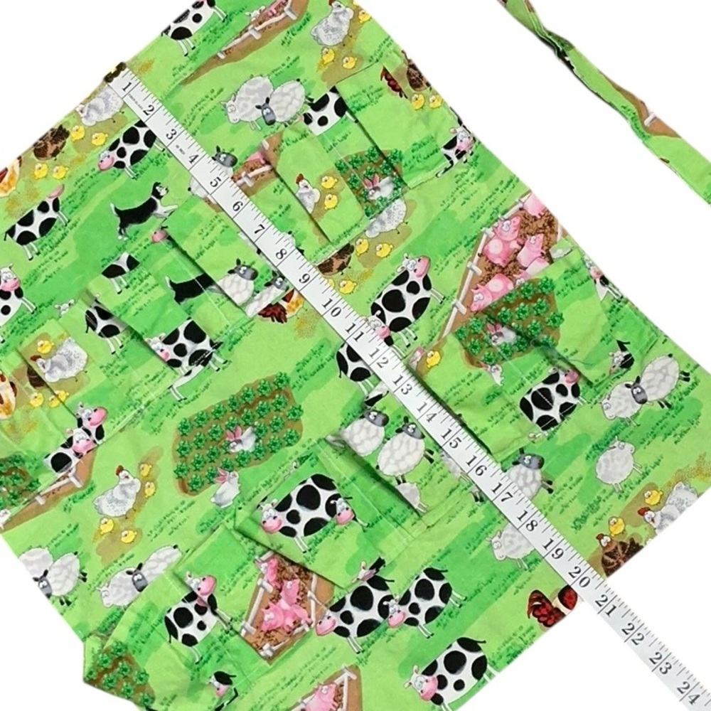 Egg Collecting Apron Handmade Cow Farm Ranch - Picture 5 of 7